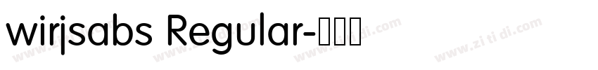 wirjsabs Regular字体转换 wirjsabs Regular字体转换